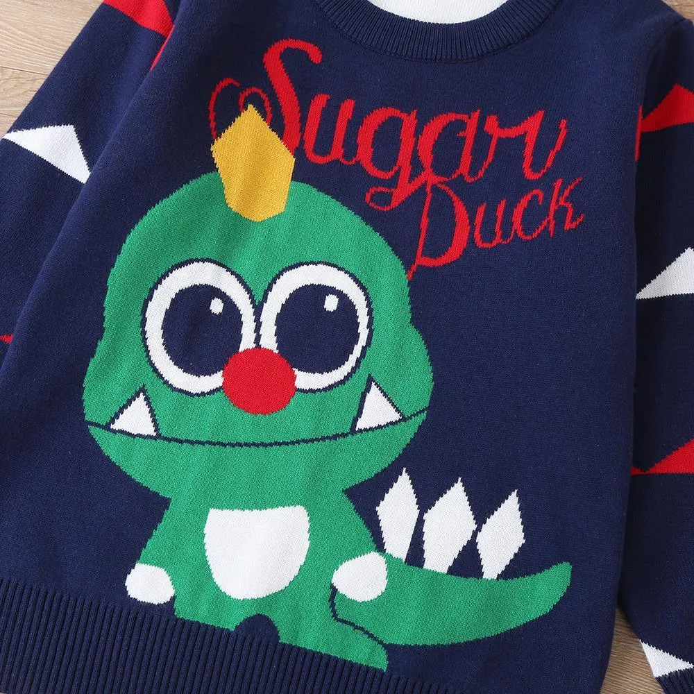 5PCS Boys Letter Dinosaur Pullover Long Sleeve Sweater Wholesale Boy Clothing