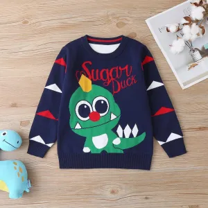 5PCS Boys Letter Dinosaur Pullover Long Sleeve Sweater Wholesale Boy Clothing