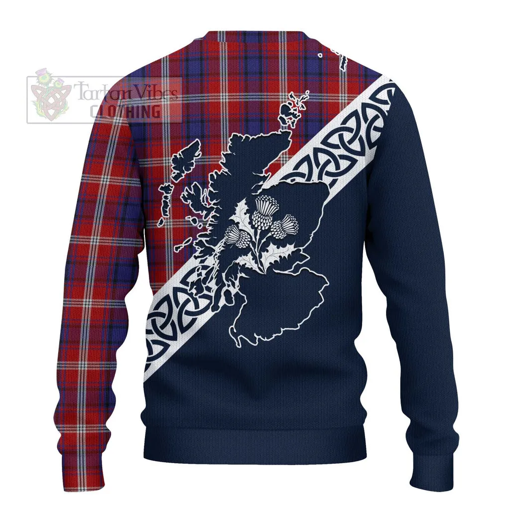 Ainslie Tartan Ugly Sweater Featuring Thistle and Scotland Map