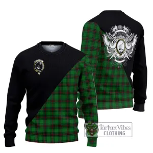 Anstruther Tartan Ugly Sweater with Family Crest and Military Logo Style