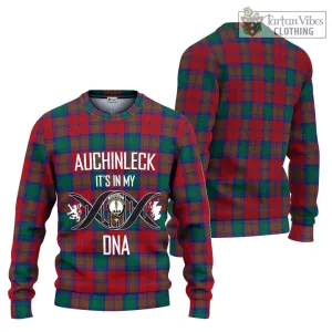 Auchinleck (Affleck) Tartan Ugly Sweater with Family Crest DNA In Me Style