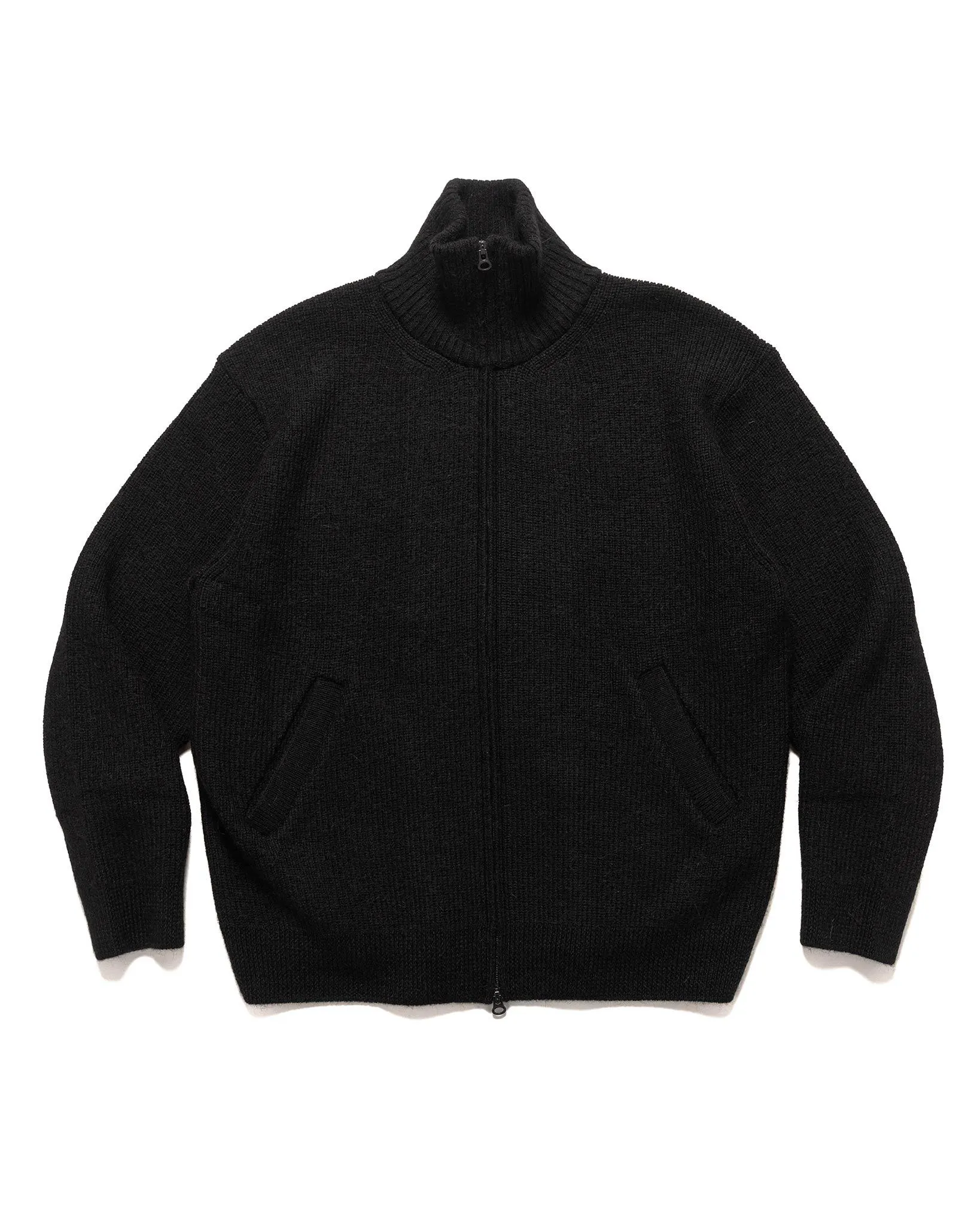 Baby Wool Mouline Mockneck Sweater Black