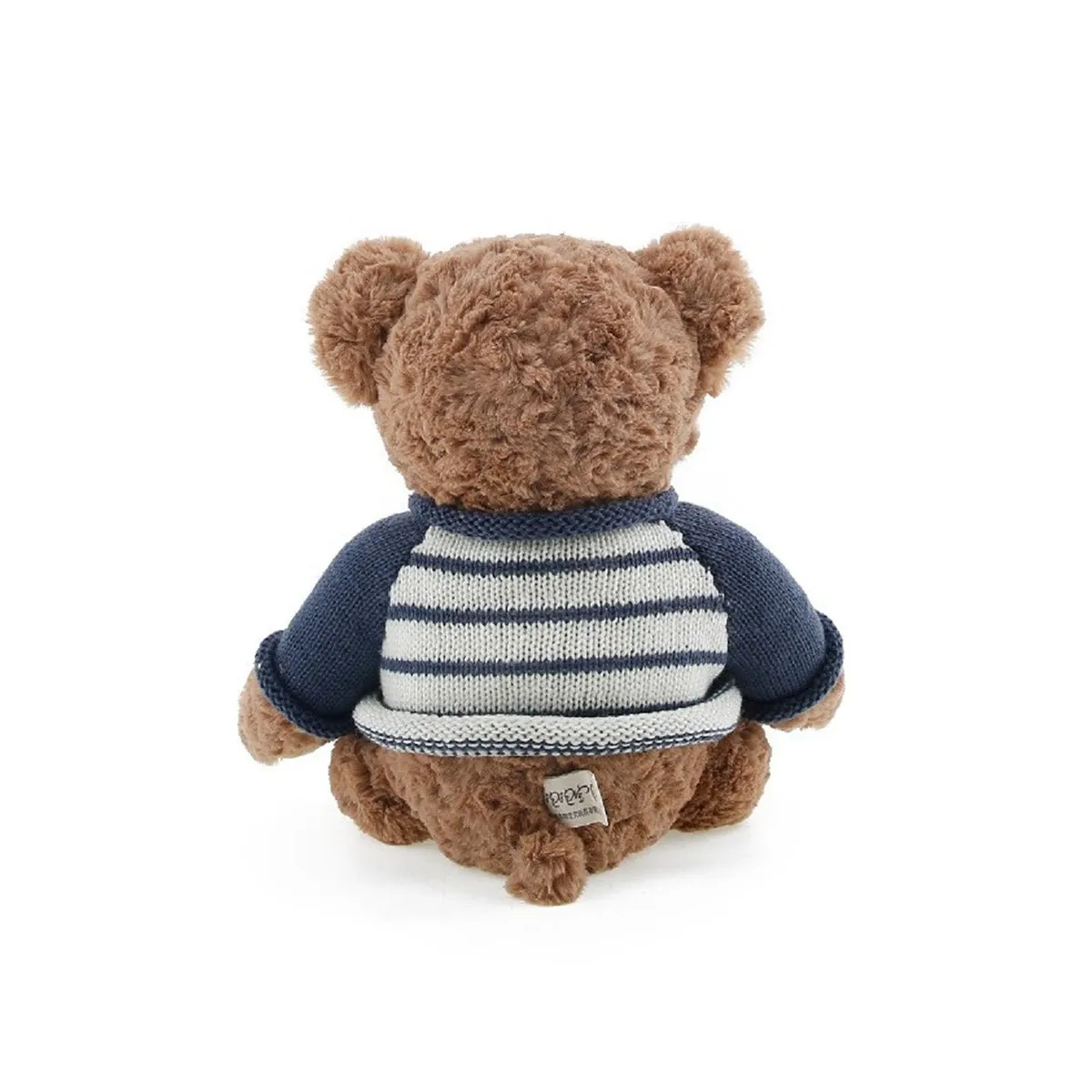 Badge Chocolate Teddy Bear Plush Doll