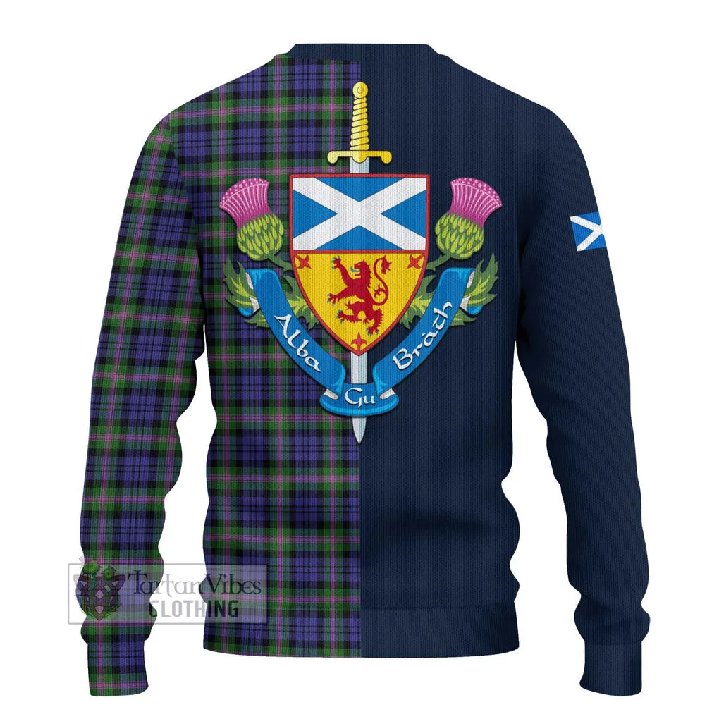 Baird Modern Tartan Ugly Sweater with Scottish Lion Royal Arm Half Style