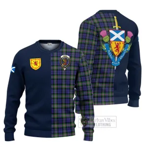 Baird Modern Tartan Ugly Sweater with Scottish Lion Royal Arm Half Style