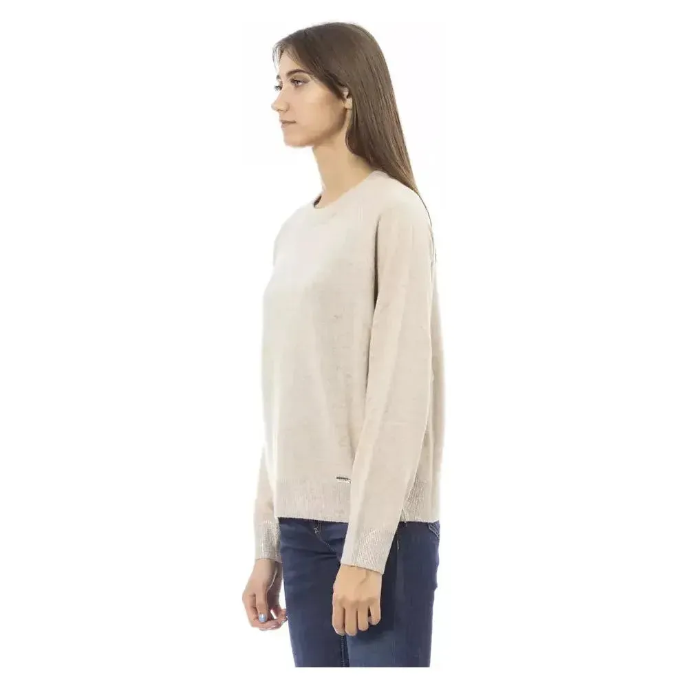 Baldinini Trend Beige Cashmere Women Sweater