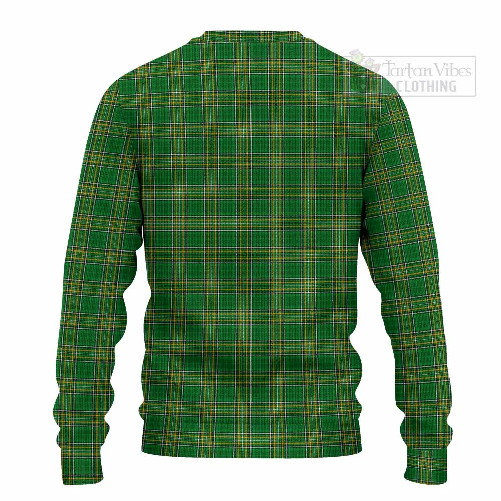 Balle Irish Clan Tartan Knitted Sweater with Coat of Arms