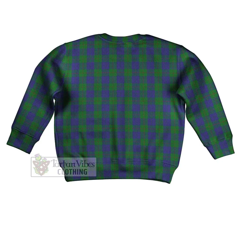 Barclay Tartan Kid Ugly Sweater with Family Crest