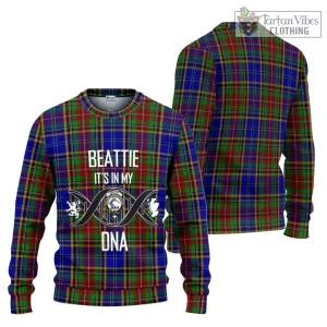 Beattie Tartan Ugly Sweater with Family Crest DNA In Me Style