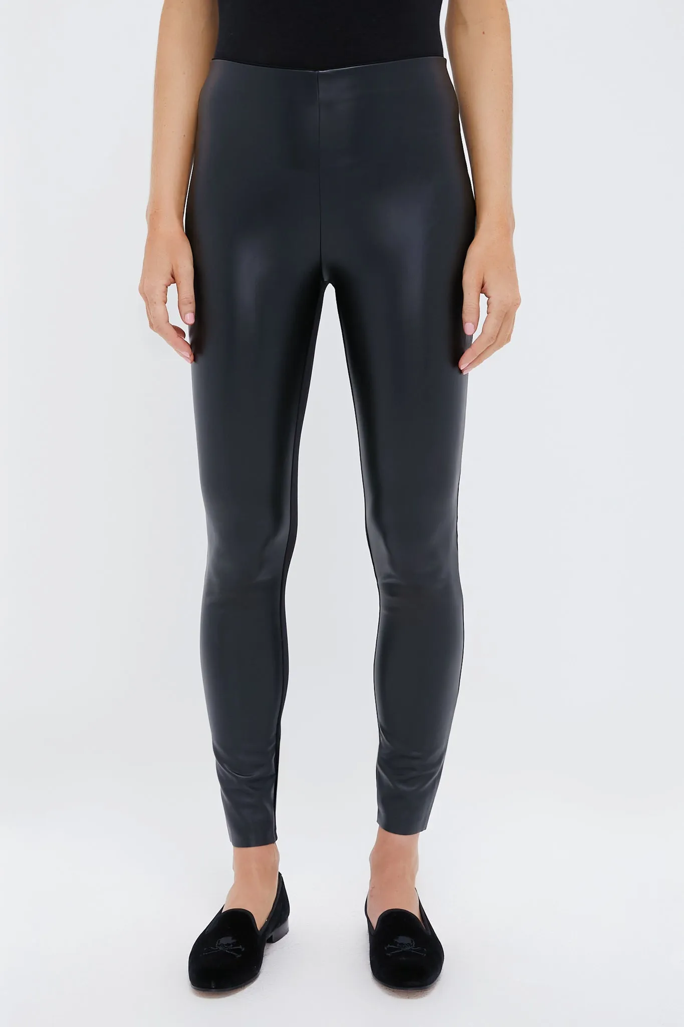 Black Vegan Leather Jo Leggings