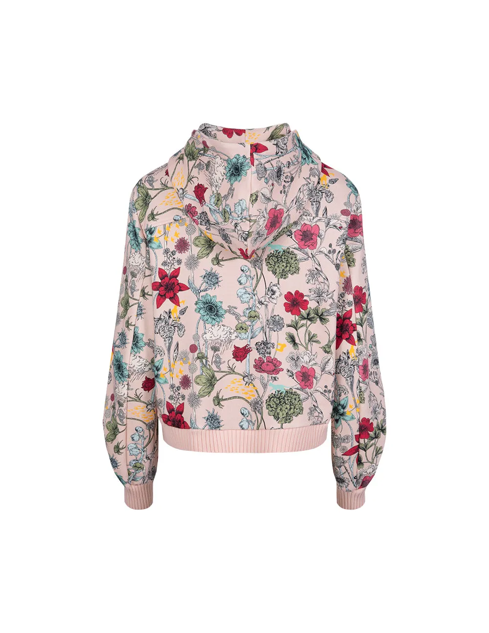 BORA AKSU Fun Print Hooded Embroidered Logo Sweater Short Jacket