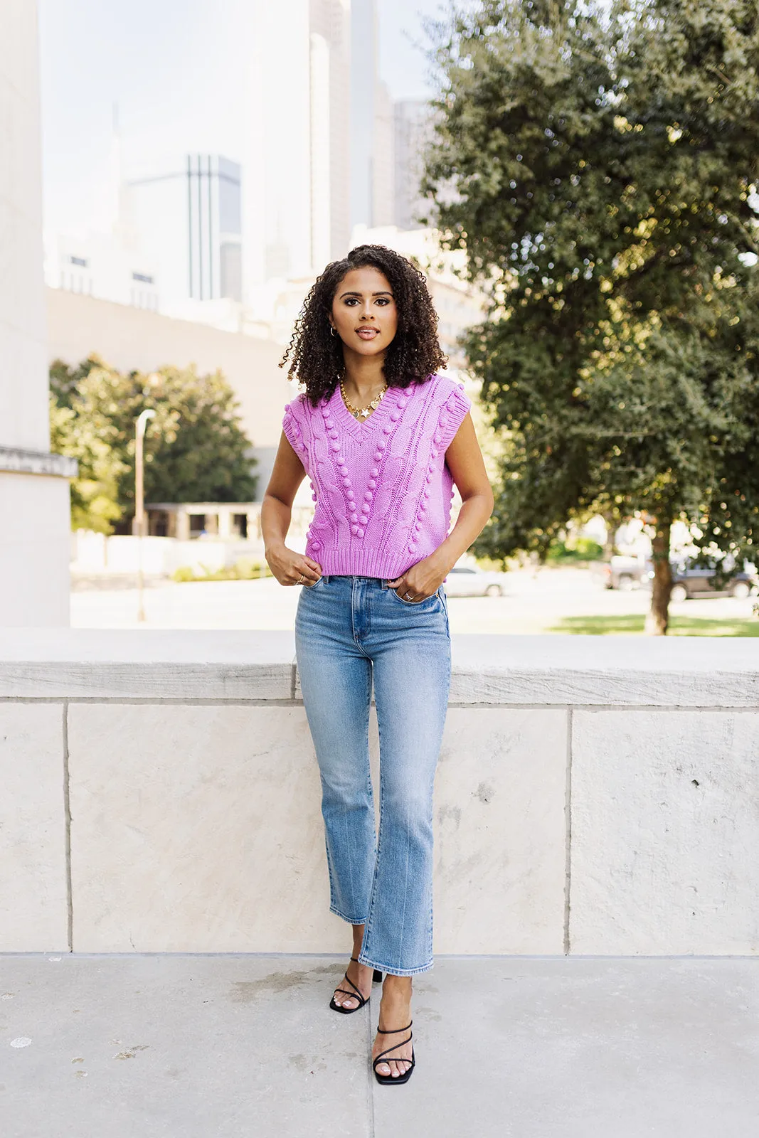 Bubbly Bliss Sweater Vest - Pink