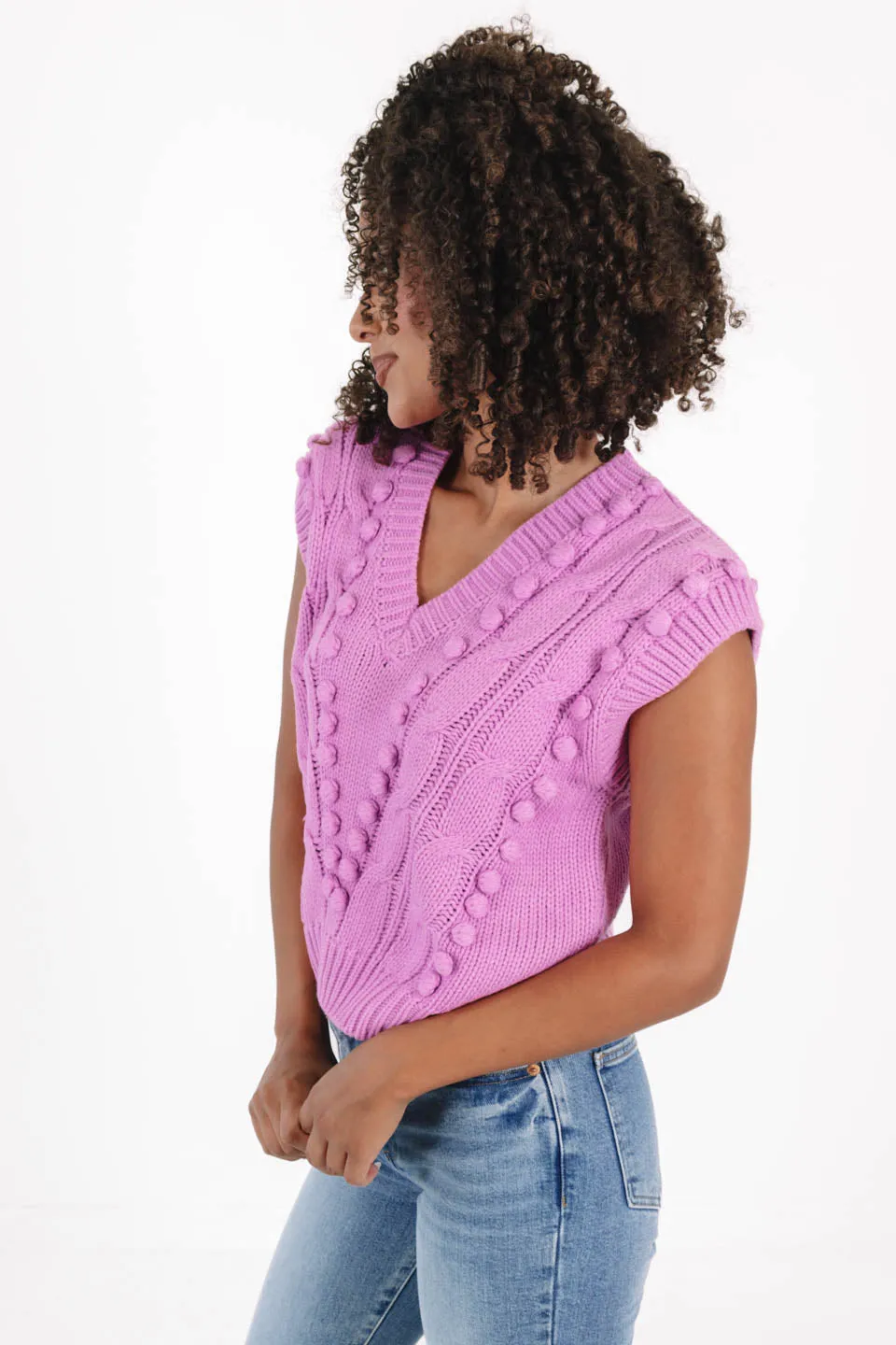 Bubbly Bliss Sweater Vest - Pink