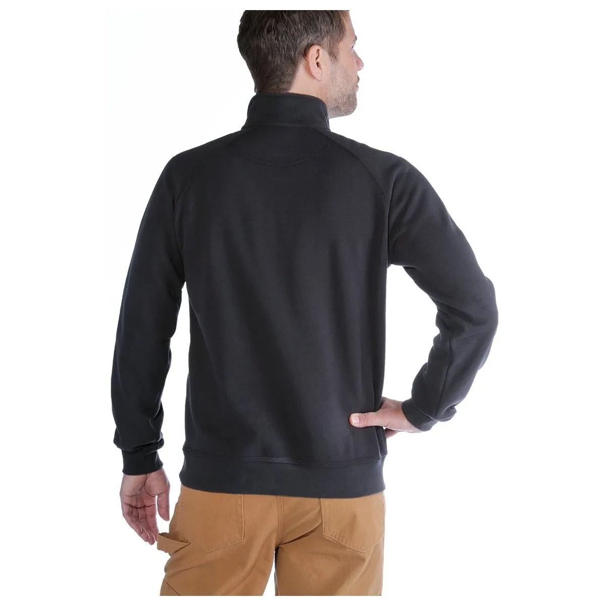 Carhartt&#x20;K503&#x20;Midweight&#x20;Quarter&#x20;Zip&#x20;Mock&#x20;Neck&#x20;Sweatshirt&#x20;-&#x20;Black