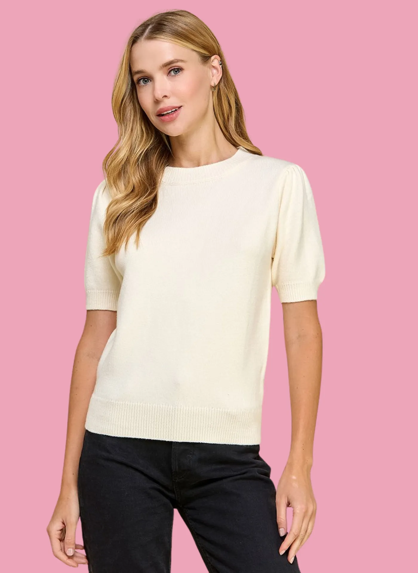 Corinne Short Sleeve Sweater