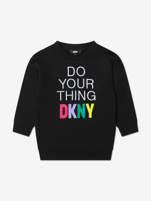 DKNY Girls Logo Sweater Dress