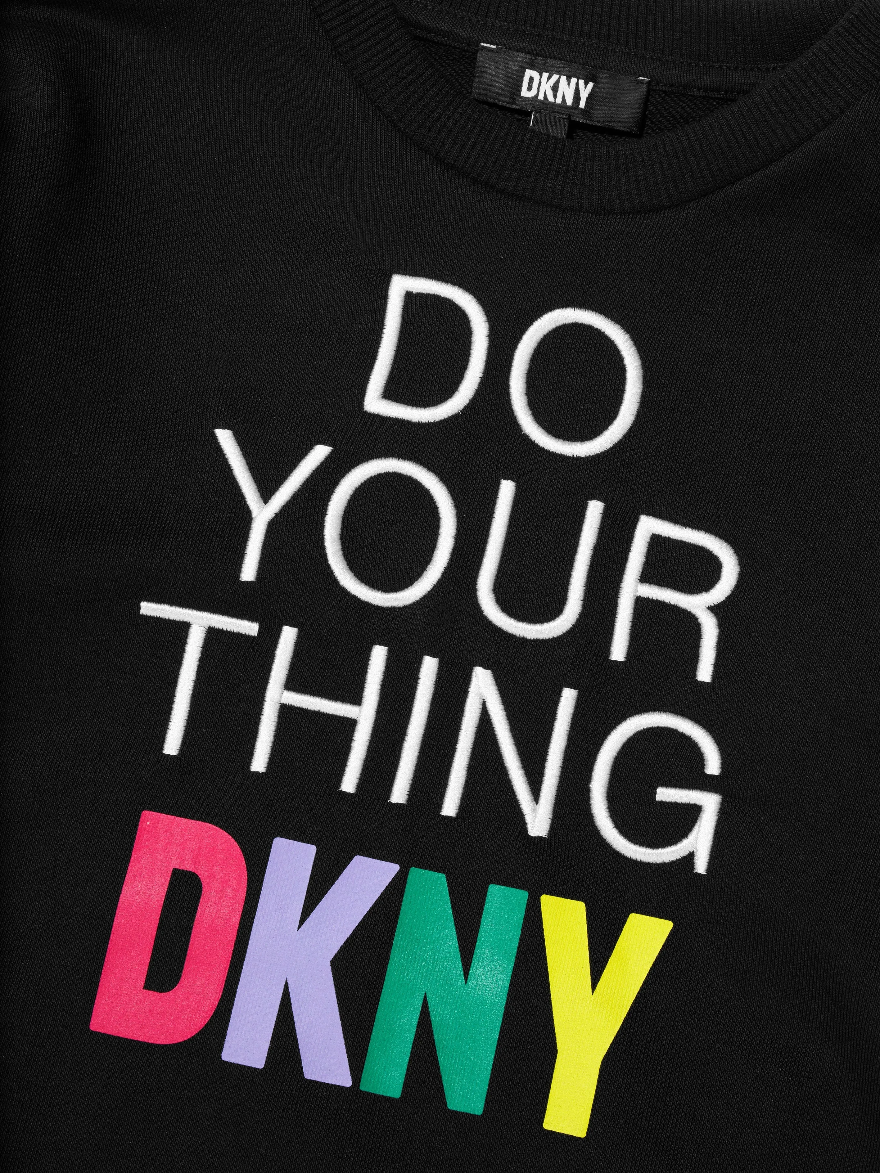 DKNY Girls Logo Sweater Dress