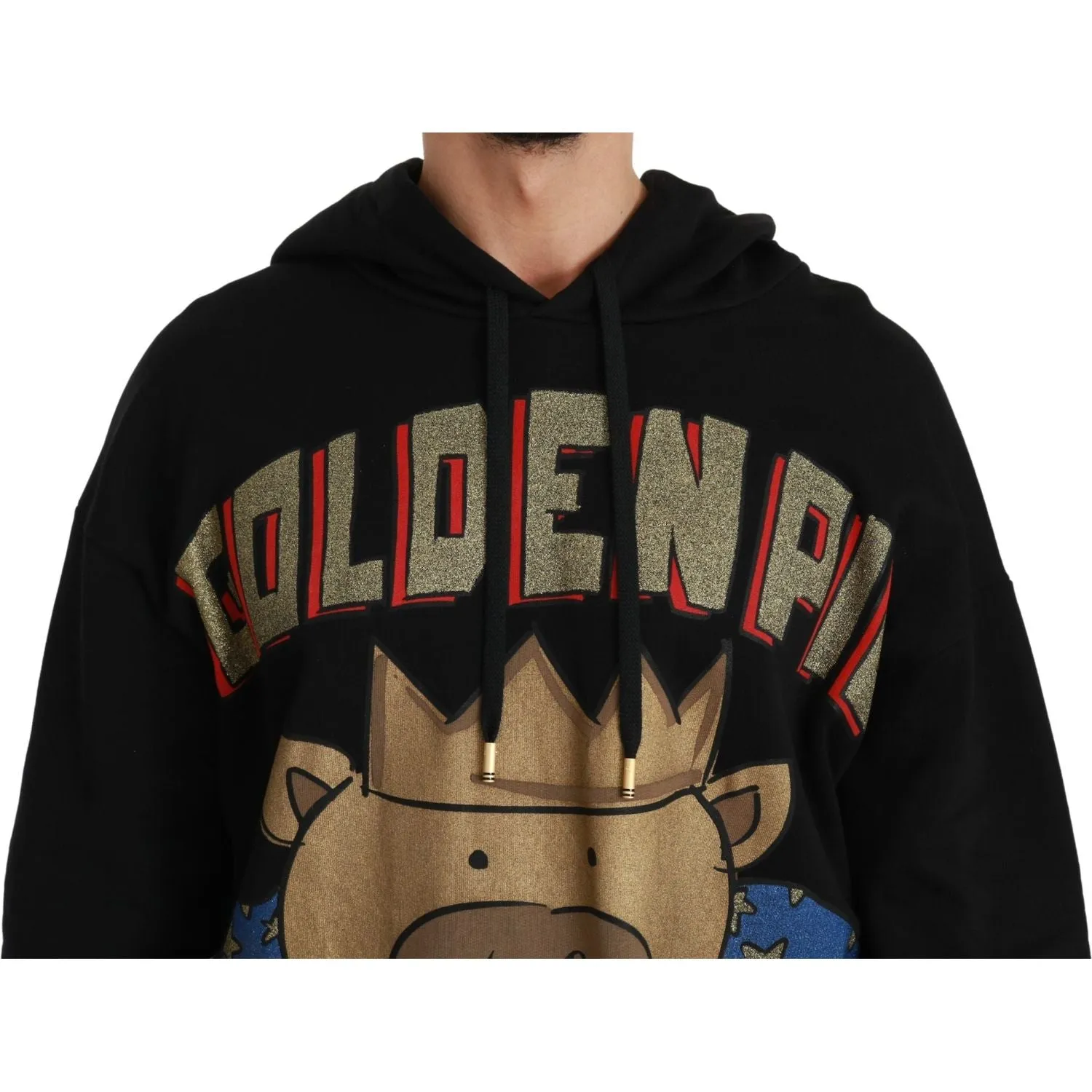 Dolce & Gabbana Elegant Hooded Pullover With Regal Motif