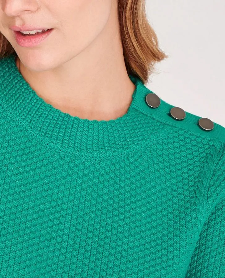 Eden Bardot Moss Stitch Sweater