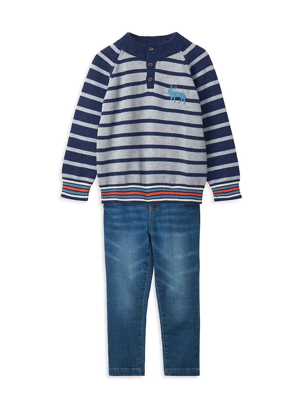 Elk Stripes Mock Neck Sweater | Hatley