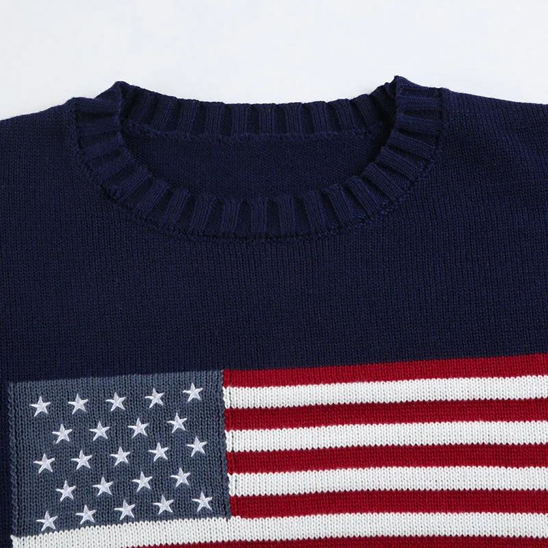 Fashionkova Mable American Flag Sweater