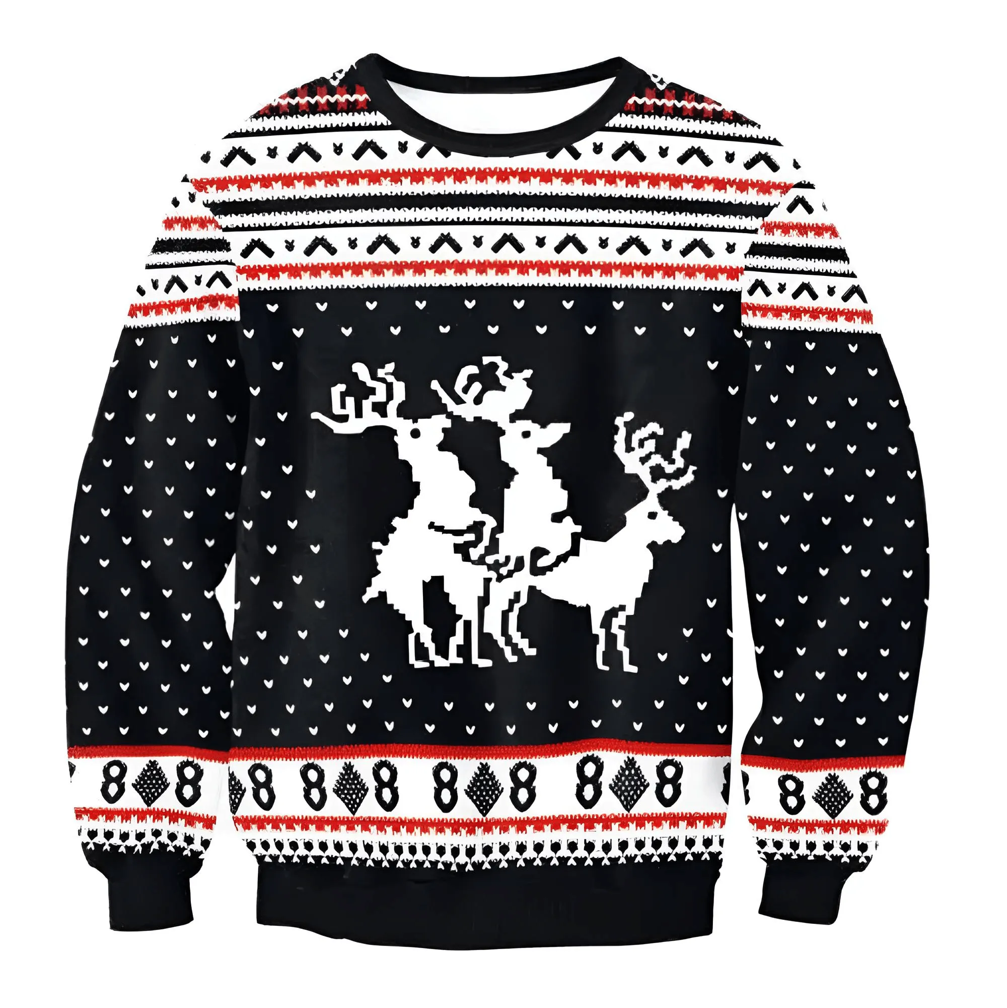 Funny Ugly Christmas Sweaters Jumpers Holiday Party Xmas Sweatshirts