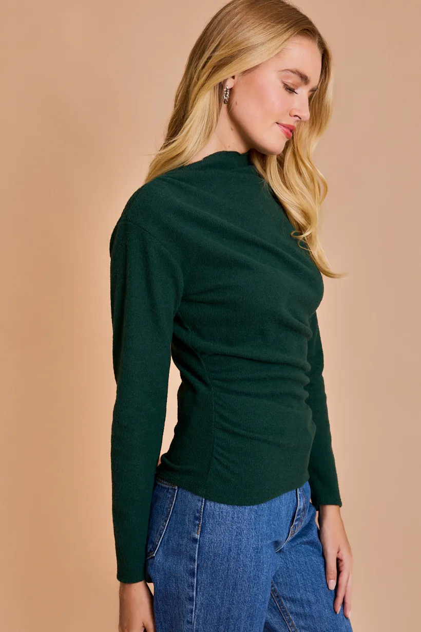 Gilli Funnel Neck Long Sleeve Knit Top