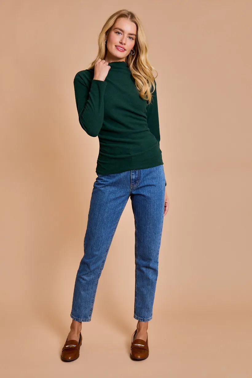 Gilli Funnel Neck Long Sleeve Knit Top