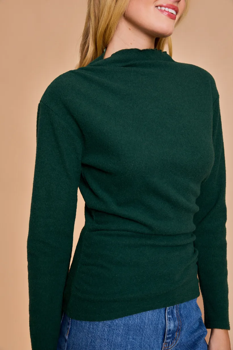 Gilli Funnel Neck Long Sleeve Knit Top