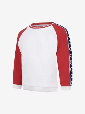 GUCCI Baby Boys Sweater - Ivory & Red GG Logo Sweater