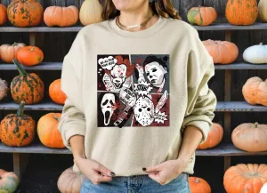 Horror Movie Halloween Comic Crewneck Sweatshirt