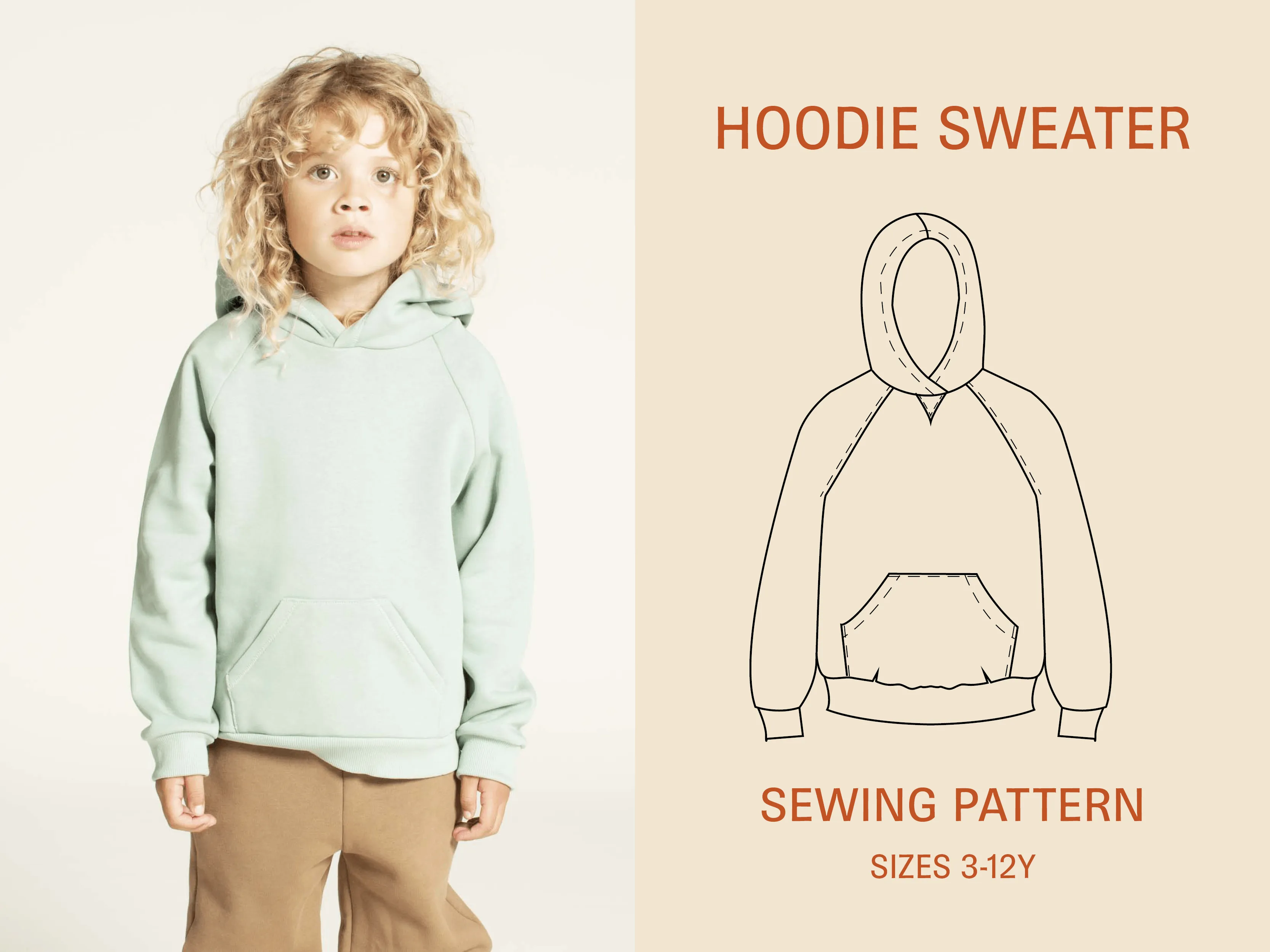 Kids Hoodie sewing pattern