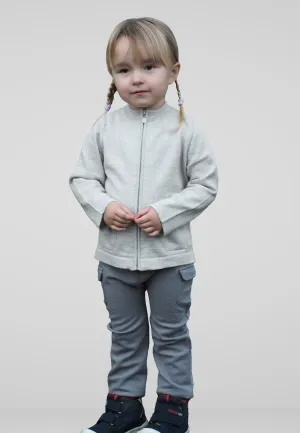 Kids' Merino Wool Jacket Light Grey