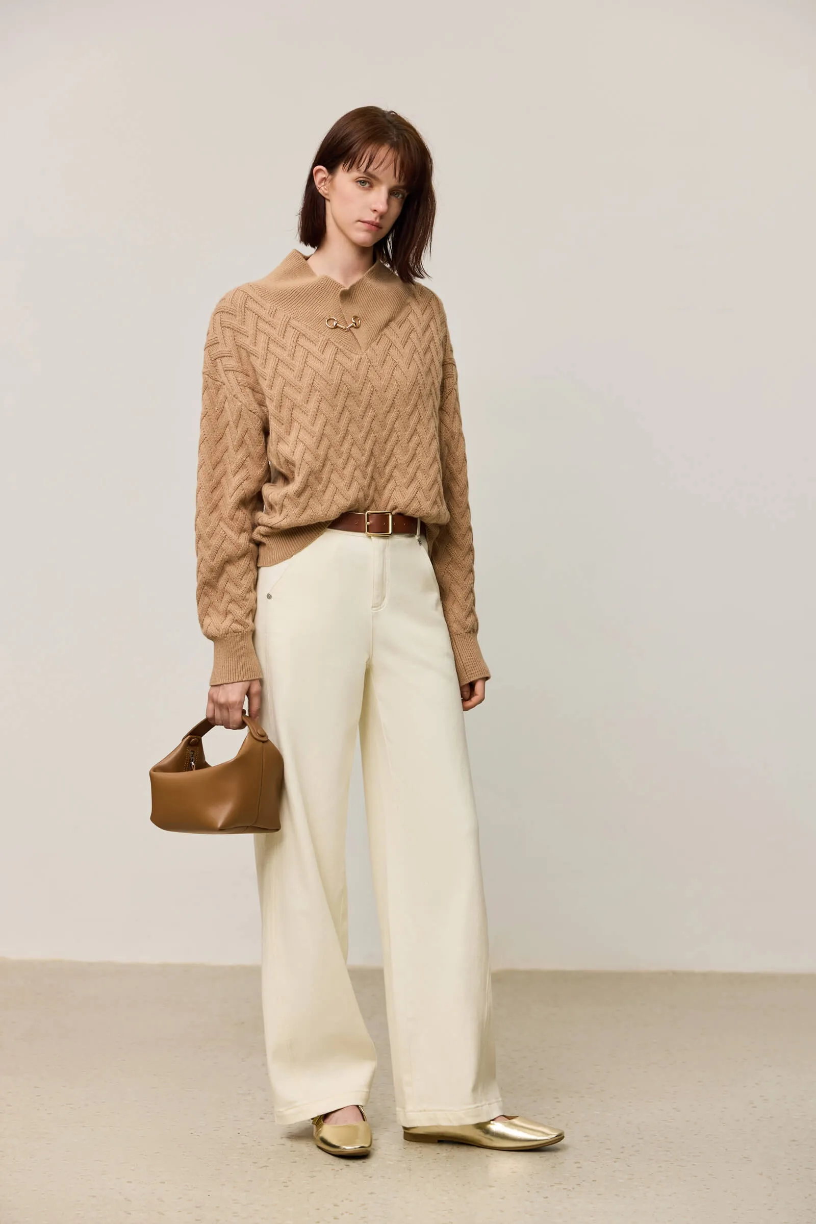 LILY French Textured Knit Sweater