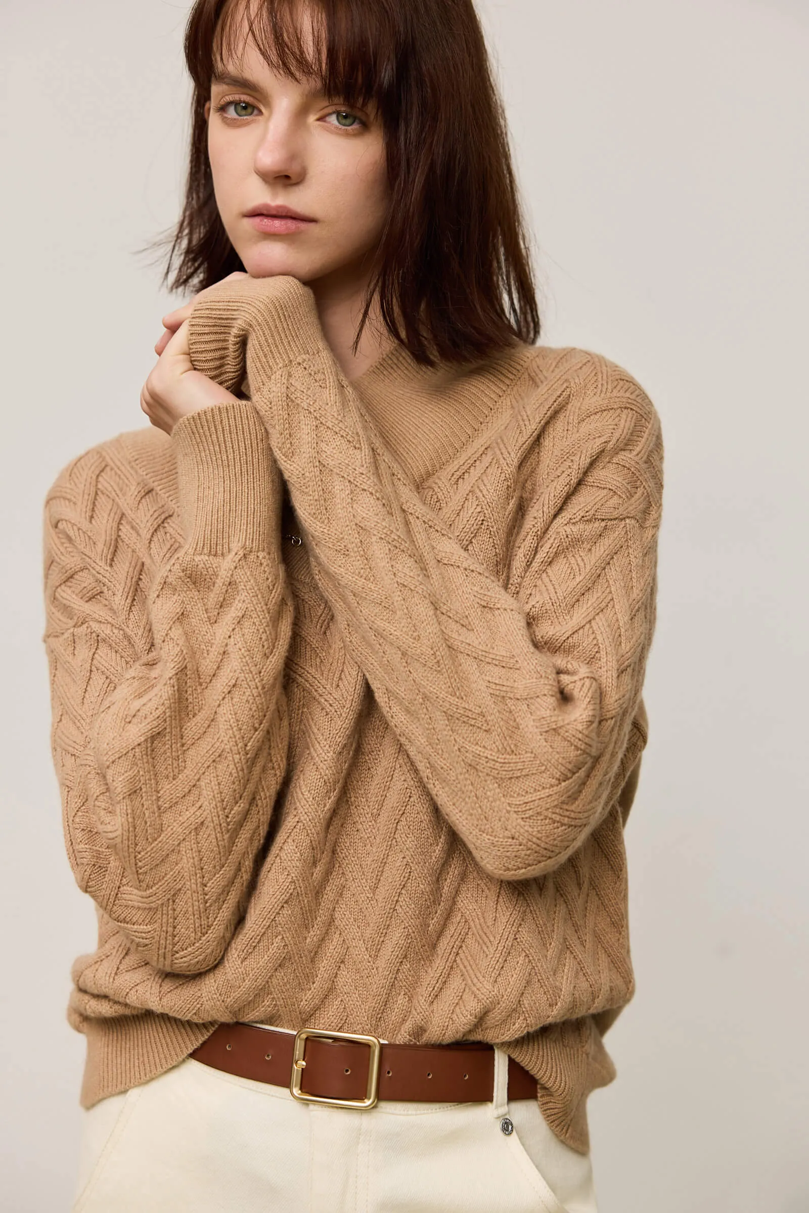 LILY French Textured Knit Sweater