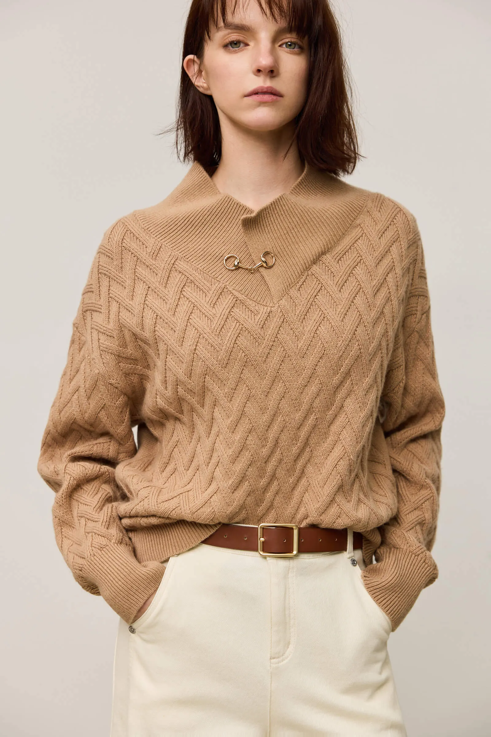 LILY French Textured Knit Sweater