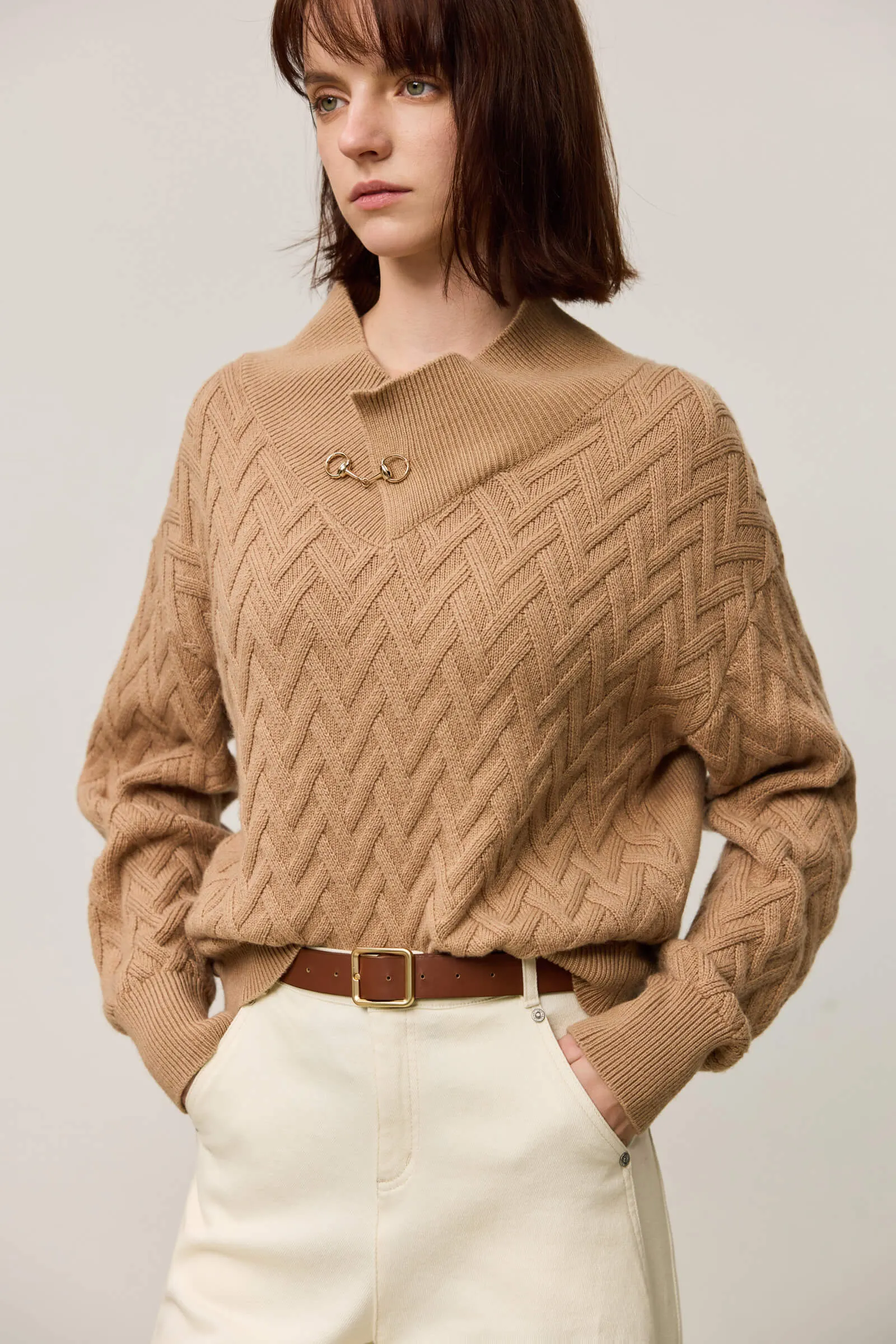 LILY French Textured Knit Sweater