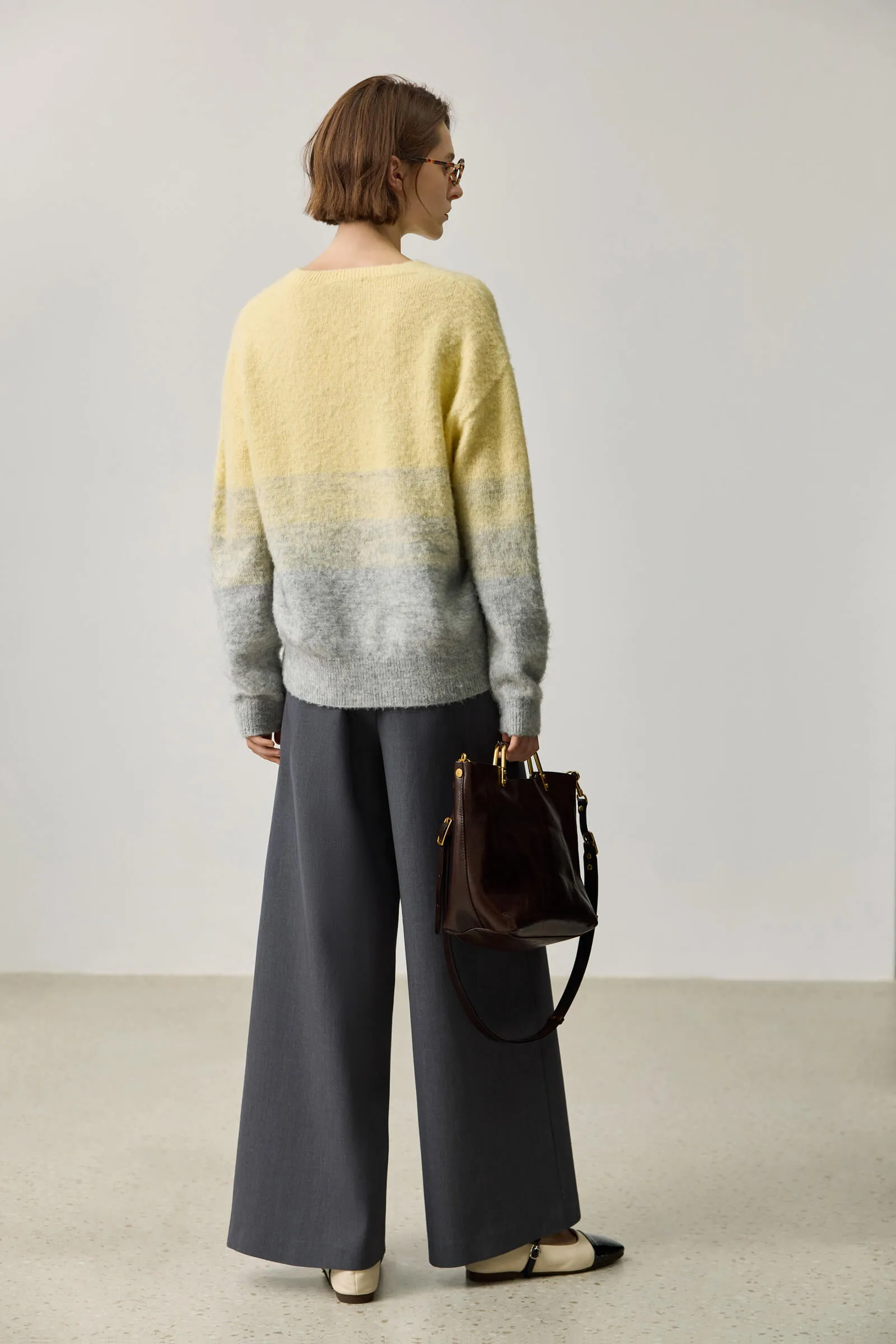 LILY Wool Blend Mohair Crewneck Sweater