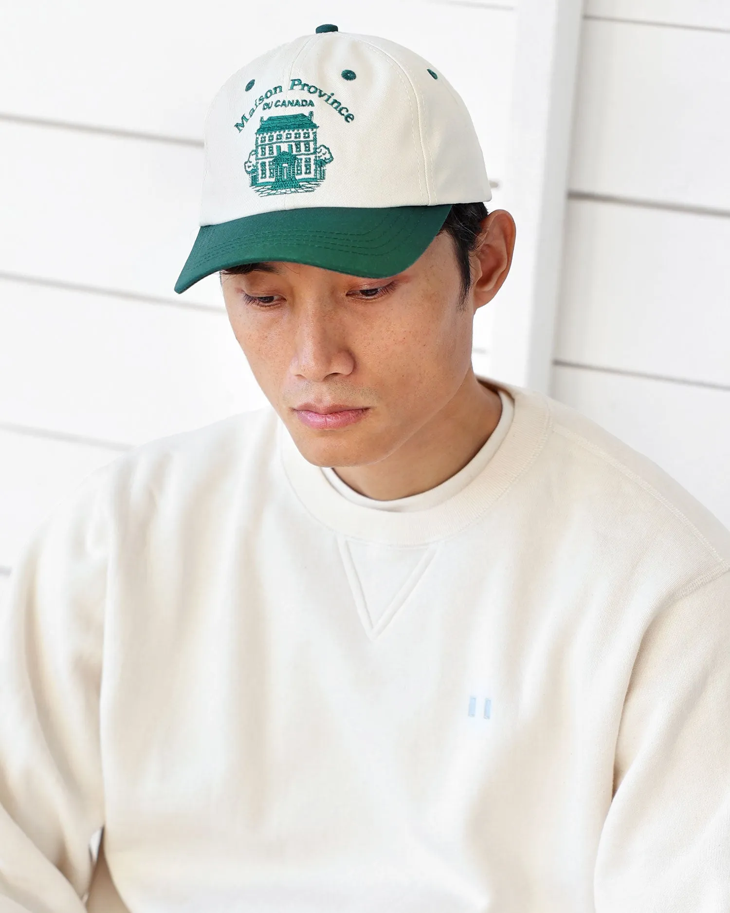 Maison Baseball Hat Natural Forest