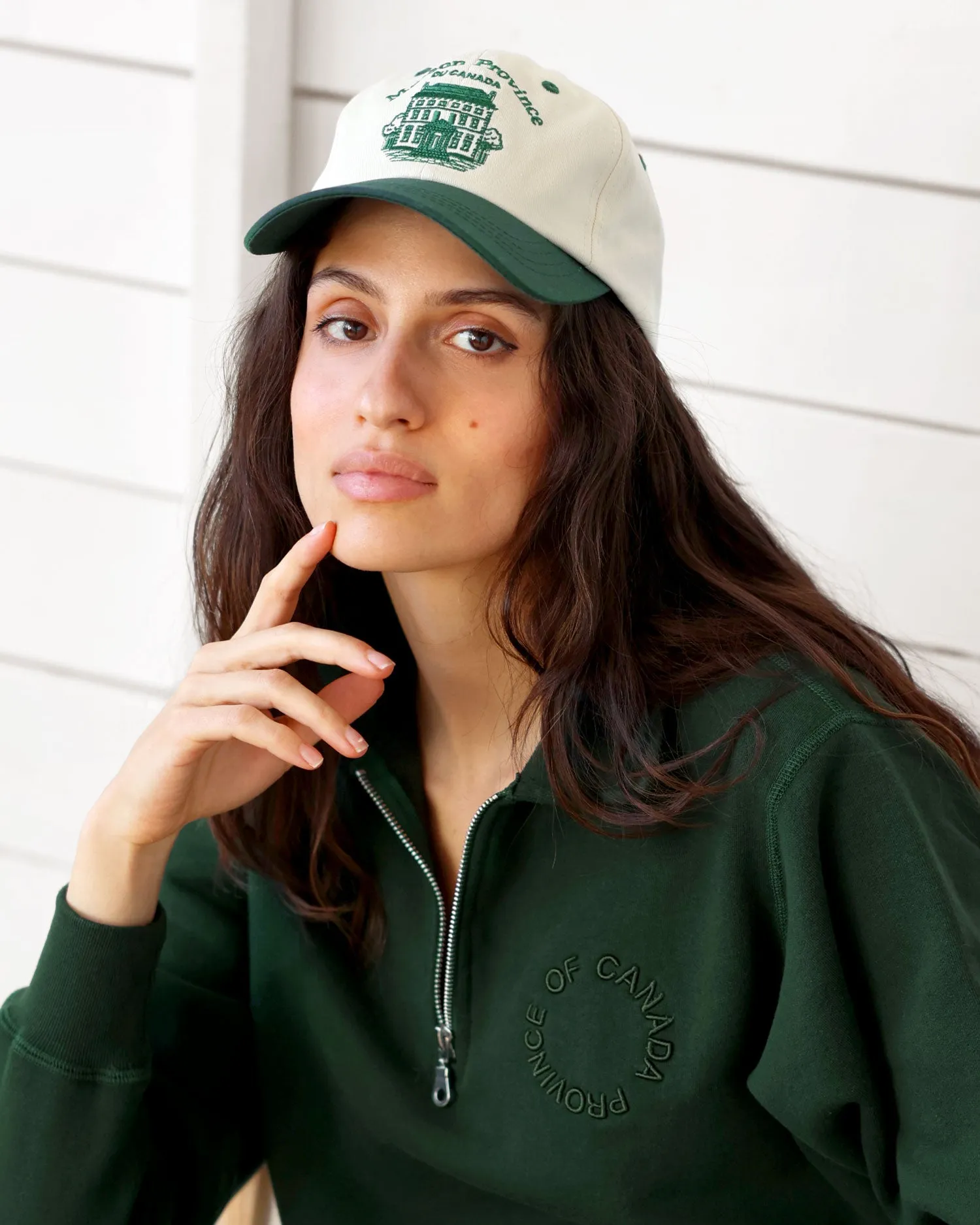 Maison Baseball Hat Natural Forest