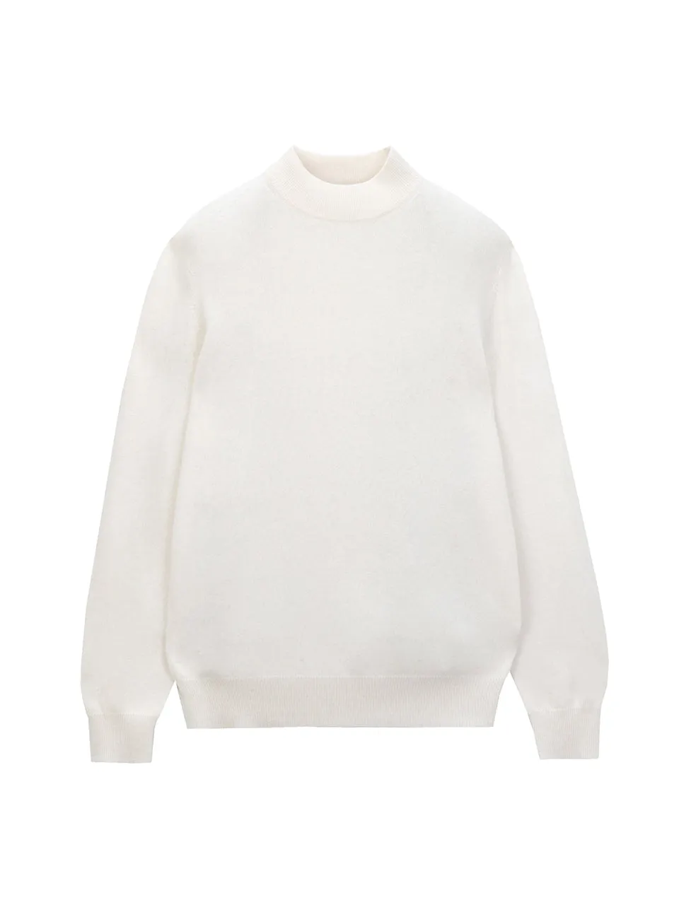 Men Mockneck Sweater_Vintage White