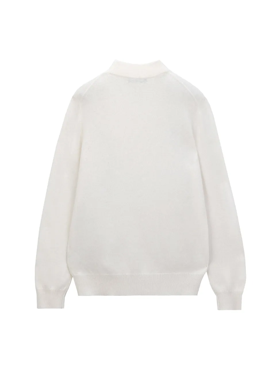 Men Mockneck Sweater_Vintage White