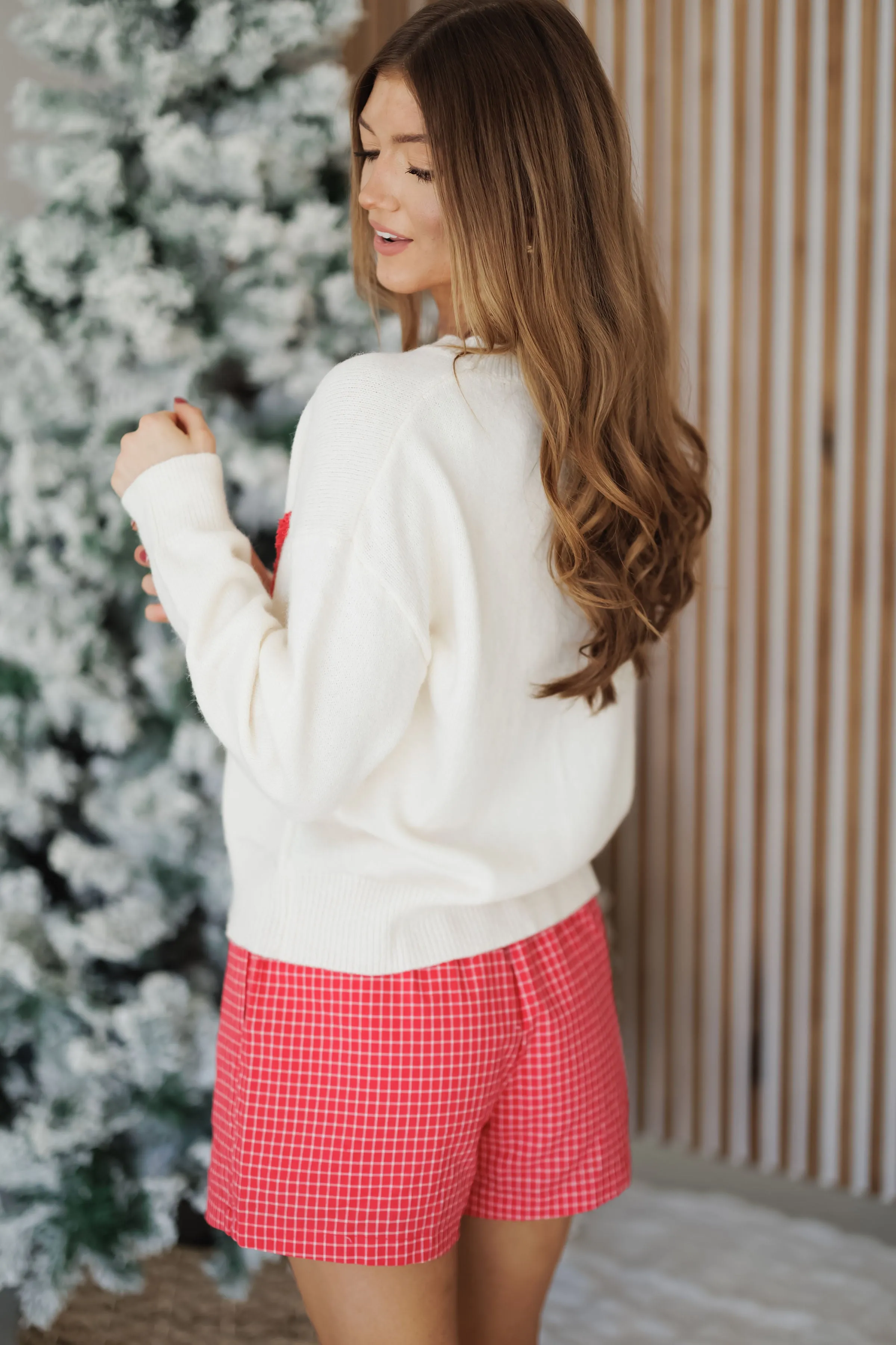 Merry Sweater - Cream/Red