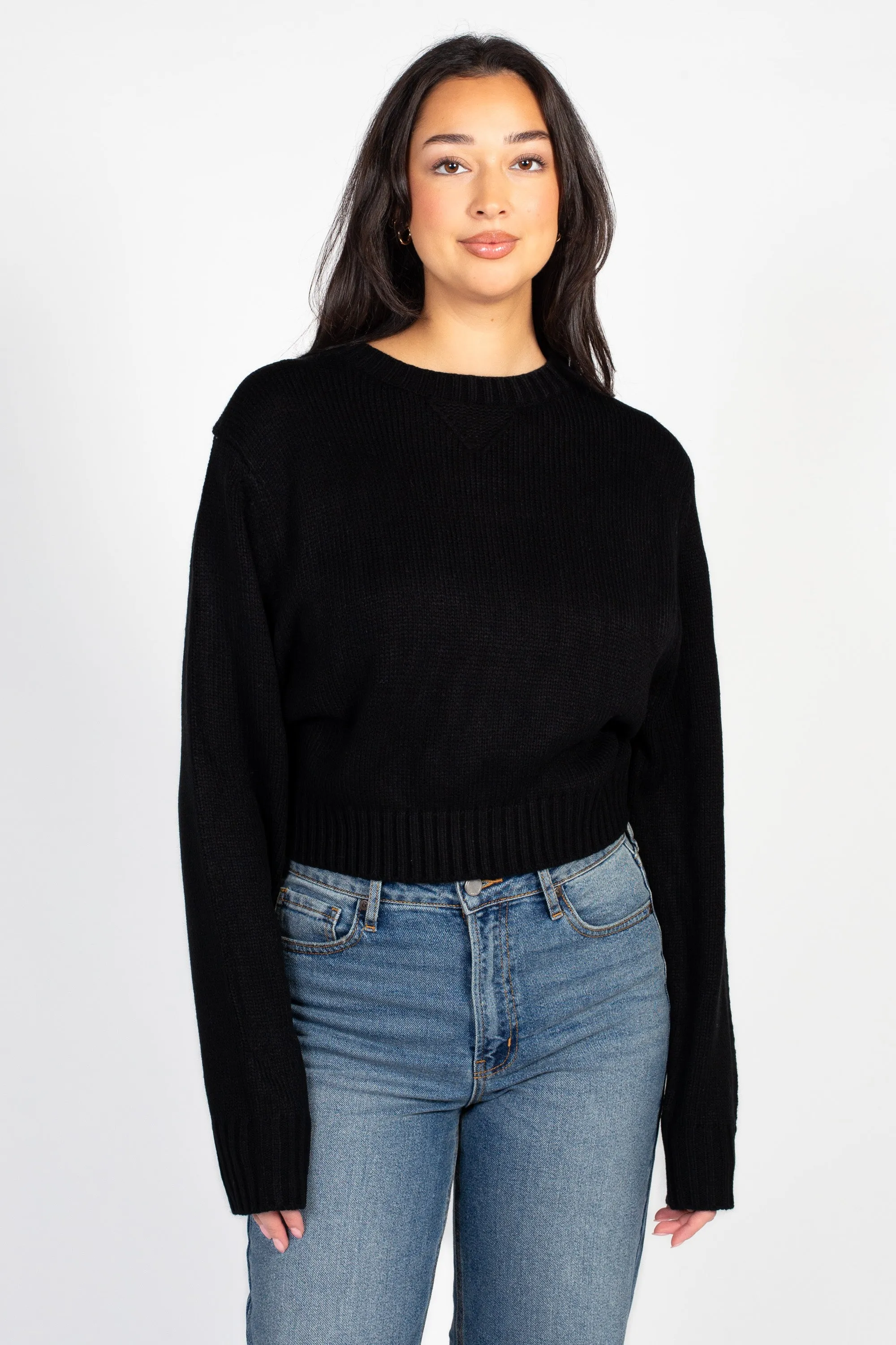 Mila Ribbed Crew Neck Sweater