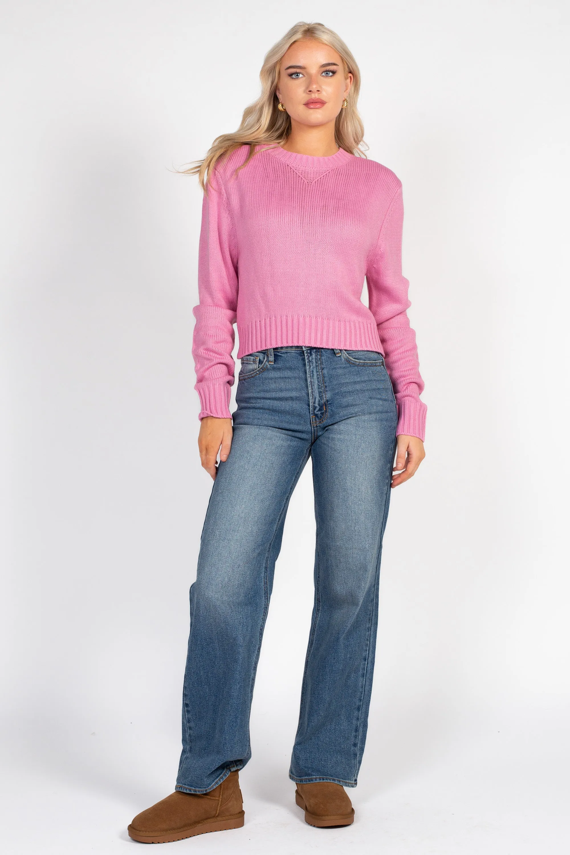 Mila Ribbed Crew Neck Sweater