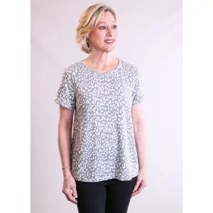 Mystree Leopard Print Short Sleeve Tee