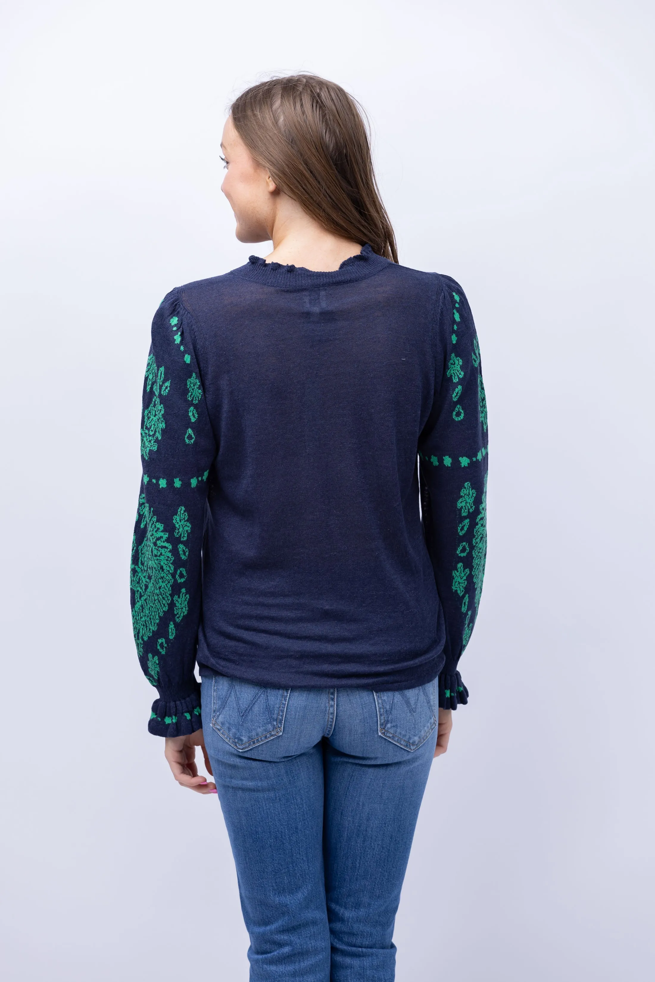 Nic   Zoe Oceanic Sweater in Indigo Multi