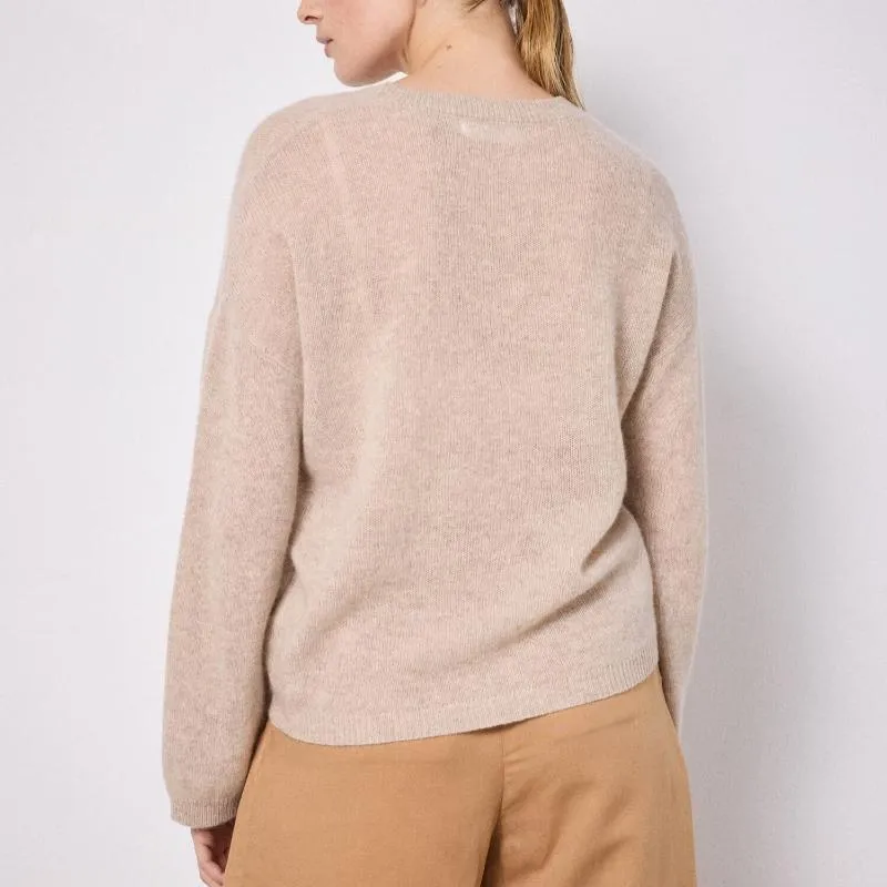 NOTSHY Crewneck Cashmere Sweater - Beige