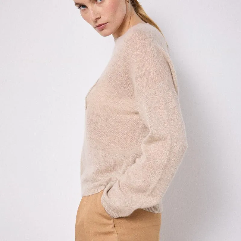 NOTSHY Crewneck Cashmere Sweater - Beige