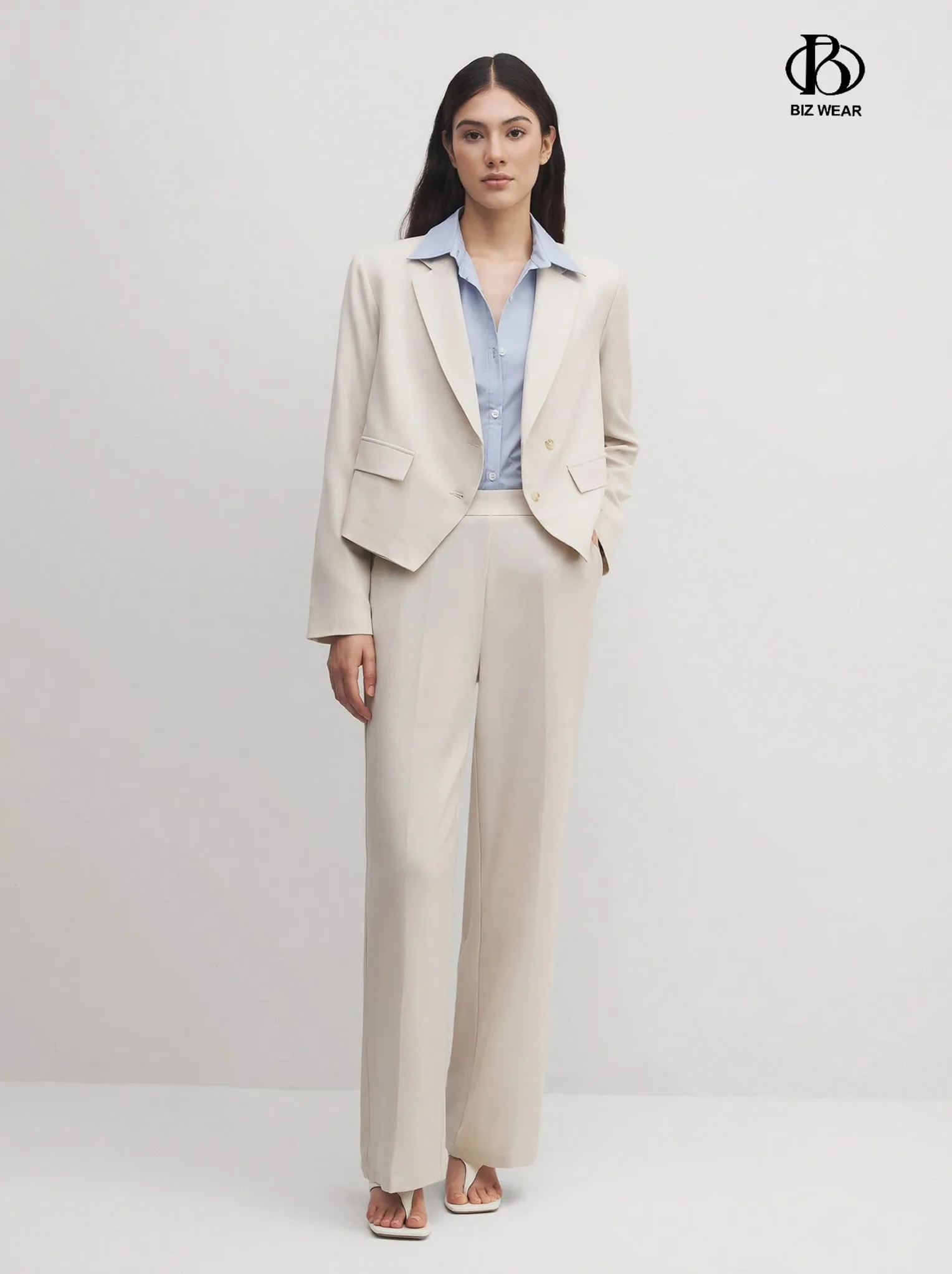 Parien Office Work Wear Solid Blazer And Pants